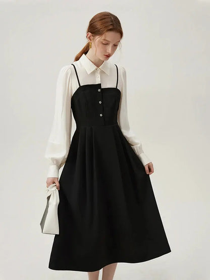 Veloria™ Puff Sleeve Polo Midi Dress 