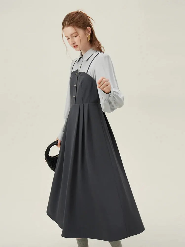 Veloria™ Puff Sleeve Polo Midi Dress 